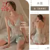 Lingerie Sedutora Renda Princesa Sexy Vestido com Suspensório Conjunto Robe Transparente Verão Roupa de Casa 2062