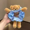 2026 Nuevo Oso de Peluche Acostado Goma para el Pelo de Intestino Delgado Linda Accesorios para el Cabello de Mejor Amiga Peinado de Moño Cuerda para el Cabello a Cuadros Accesorio para Fotos