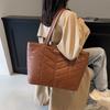 2025 Nova Bolsa de PU Bolsa de Roupas de Algodão Bolsa de Mão Bolsinha de Ombro Acolchoada para o Trabalho Bolsa Tote de Grande Capacidade
