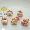 Oso de color marrón brillante de dibujos animados, accesorios de resina, material para joyería DIY, tocado, pasador, funda para teléfono móvil, pegatina para vaso de agua, material para joyería, venta al por mayor