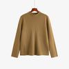 Suéter de cuello alto medio para mujer talla grande, camisa básica de manga larga, Invierno 2026, para chicas rellenitas, Tejido 22687
