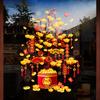 Decoración de Año Nuevo 2025 Feliz Año Nuevo Decoración de Ambiente Festivo Pegatinas para Ventana Pegatinas Electrostáticas para Puerta de Cristal Calcomanías de Papel para Ventana