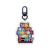 Pingente de placa de acrílico dupla face com camada intermediária de alta definição, artesanato, texto personalizado, chaveiro, presentes periféricos secundários