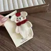Pinza para el pelo de botón bordado rojo dulce, Pinza para el pelo de conejo para mujer, Pinza para la frente, Pinza BB, Pinza lateral, Accesorio para el pelo de Año Nuevo para niños