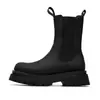 Otoño 2026 Nuevo Estilo Juvenil Punta Redonda Gamuza Caña Alta Media Pantorrilla Suela Gruesa Sin Cordones Planos para Hombre Botas Martin 9883-R