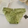 Calcinha de Renda Sexy Feminina Francesa Levemente Luxuosa Design Sutil Puro Desejo Anel de Coração Vazado Respirável Fio Dental de Cintura Baixa Feminino