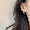 Pendientes de metal ligeros de lujo de alta calidad, sin perforaciones, indoloros, versátiles, con textura súper brillante, estilo frío, en forma de corazón para mujer