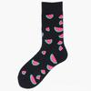 Meias de Algodão de Cano Médio para Primavera e Verão Masculinas e Femininas, Meias da Moda Europeias e Americanas, Meias de Cano Alto Criativas e Personalizadas de Comércio Exterior