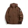 Chaqueta de color block para exteriores para pareja, chaqueta impermeable y cortavientos con capucha, ropa de montañismo