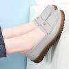 Sapatos de Mãe Transfronteiriços Sola Macia de Tendão de Boi Sapatos Confortáveis para Mulheres Outono Sapatos Rasteiros de Camada Única para Meia-idade e Idosos Slip-on Tamanho Grande Sapatos Doug