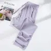 Pantalones Finos de Seda de Hielo de Secado Rápido para Mujer 2025 Nuevos para Exteriores Ligeros Transpirables de Secado Rápido Protección Solar Pantalones Deportivos Casuales