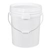 Cubo de Plástico 18Kg23/50L Cubo Redondo de Grado Alimenticio de 20kg Cubo Blanco Grande Cubo de Almacenamiento de Agua Engrosado con Tapa Cubo Vacío de Volteo
