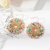 Joyería Transfronteriza Europea y Americana, Pendientes Tejidos de Cuentas Coloridos Hechos a Mano Estilo Étnico, Pendientes de Cuentas de Semilla de Cristal