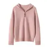 Suéter com Capuz Puro Caxemira Outono Inverno Nova Chegada Feminino Solto Camada Interna Tricô Camada Base com Capuz Manga Longa Estiloso