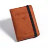 Portapasaporte de Piel Sintética, Bolso para Pasaporte, Amazon Transfronterizo RFID Ranura para Múltiples Tarjetas Protector Multifuncional de Pasaporte y Documentos