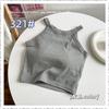 Estilo coreano simples esportivo casual colete tomara que caia feminino algodão respirável regata com bojo fixo top básico
