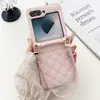Estilo Artístico Minimalista Adequado para Capa de Celular Samsung Z Flip 3 com Padrão de Ondas, Antiderrapante Flip 5, Item Popular Trendy Girly