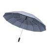 Paraguas Plegable Automático Triple Elefante Idle, 12 Varillas, Resistente al Viento Fuerte y a la Lluvia, Tela de Paraguas Engrosada, Paraguas Plegable Automático, Estilo de Negocios, Mango de Mijo para Hombres
