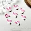 Lindo dispensador orejas plegables conejo joyería para uñas luminosa caricatura joyería para uñas lazo amor conejo de orejas largas joyería