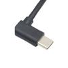Cable de datos USB 2.0 a tipo C, codo de 90 grados, esquina izquierda y derecha, cable de carga para teléfono móvil Android USB 3.1, línea corta