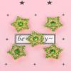Hebilla de Taladro de Disco Estrella Flor Multicolor Cuentas Estrella de Cinco Puntas Accesorios para el Cabello DIY Flor Colorida de Tres Capas Diamantes de Imitación Hebilla de Taladro de Garra