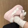 Mocasines Rosa con Punta de Concha para Mujer, Ins2026 Primavera/Verano Versátiles Estudiante Casual Retro Deportivas
