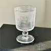 Estilosa Taça de Vidro Estilo Ins com Listras Verticais, Alto Valor Estético, Adequada para Sorvete, Iogurte, Sobremesas, Bebidas, Suco e Água