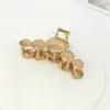 Pinza para el pelo exagerada de aleación con forma de concha europea y americana, Pinza para el pelo de estrella de mar de moda, Pinza de tiburón, Pinza para el pelo de tamaño mediano de temperamento simple para media coleta