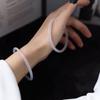 Pulseira de ágata calcedônia natural gelo tilintante ágata lichia congelada pulseira fina ágata menina pulseira fina joias atacado