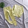 Ropa interior térmica de terciopelo Zhende para niños y niñas, sin costuras, con acolchado de terciopelo, conjunto de pantalones cálidos de otoño e invierno