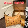 Bolsa Croissant com Logo M, C Bolsa de Ombro, m Bolsa de Ombro, Bolsa Transversal, Bolsa Meia-Lua, Bolsa Feminina de Couro Genuíno
