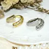 Anillo Geométrico Abierto Chapado en Cobre Dorado de Diseño de Nicho para Mujer, No se Desvanece, Personalizado, Gama Alta, Exquisito Anillo Pulsera al por Mayor