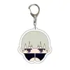Anime Jujutsu Kaisen Mercadoria Feita por Fãs Yuji Itadori Gojo Satoru Versão Q Chaveiro Transparente de Acrílico