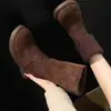 Botas de Nieve Nuevas de Invierno 2026 para Estudiantes, Piel Genuina, Forro de Borrego, Piel de Cordero, Bota Corta Versátil, Suela Suave, Resistente al Desgaste