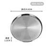 Prato Redondo Espesso de Aço Inoxidável para Uso Doméstico, Prato Rasos para Macarrão Frio, Prato para Cozinhar no Vapor, Bandeja Redonda de Fundo Plano, Prato Dourado, Prato Grande