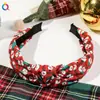 Faixa de Cabeça de Natal Transfronteiriça Qiyue Faixa de Cabeça com Galhos de Rena Decorações de Natal Fivela Plástica para Cabeça de Crianças Decoração de Festa