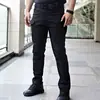 Calças Cargo Stretch Finas de Verão Calças de Treino Respiráveis para Exterior Multi-Bolsos Resistentes ao Desgaste Estilo Militar