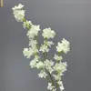 Cadena de flores de hortensia bordadas de alta calidad transfronteriza simulación de flor paisajismo de salón de bodas flor artificial arreglo floral de escena de boda flor de seda plantas verdes venta al por mayor