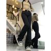 Pantalones vaqueros Micro La de talla grande para mujer, novedad de primavera y otoño de 2024, para chica gordita, de cintura alta, adelgazantes, con diseño de herradura, color negro, acampanados pequeños