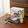 Conjunto de Chá Matcha Japonês Rosa Tigela de Matcha Transfronteiriço Peça 100 Cerâmica com Bico Ferramentas de Bambu Flor de Cerejeira Transfronteiriço