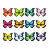 Novos e Exquisitos Patches de Tecido Autoadesivos com Bordado de Borboleta para Decorar Roupas, Calças, Chapéus, Bolsas e Acessórios