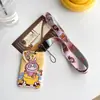 Juego de tarjetas brala de comercio exterior cubierta deslizante de plástico tarjeta escolar de estudiante tarjeta de comida cordón largo insignia juego de tarjetas de trabajo tarjeta de control de acceso