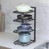 Estante para Ollas de Cocina Estante de Almacenamiento Estante de Almacenamiento Hierro Ajustable Sin Taladro Multicapa Estante Organizador para Artículos Varios Estante para Tazones para Cabello