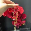 Cadena Creativa para Teléfono Móvil con Estilo de Texto Cadena Colgante con Cuentas de Cristal de Aleación Lanyard de Muñeca para Teléfono Móvil Rojo de Año Nuevo