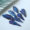 Turmalina Negra Galvanizada Natural Plumas de Cola de Color Pavo Real Muestra de Enseñanza de Mineral de Turmalina Negra Racimo de Cristales Al por Mayor