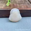 Nuevo Colgante de Collar de Jade Budista Verde Imperial Calcedonia Gruesa de Hielo Alto Buda Maitreya Ágata Suministro en Vivo Venta al por Mayor