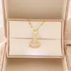 Collar de amor simple europeo y americano con microincrustaciones de circonitas de alta calidad, versátil y exquisito, cadena de clavícula de corazón eterno para mujer