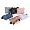 Estuche de lona Amazon transfronterizo con logo personalizado, bolsa de cosméticos para mujer, bolsa de algodón portátil con cremallera, bolsa de papelería en blanco