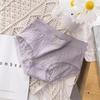 [Embalaje independiente] Ropa interior de encaje de talla grande para damas, pantalones bombachos sin costuras, antibacterianos, transpirables, cintura, calzones para damas