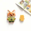 2025 Nuevo Pequeño Conejo Policía Zorro Animal Loco DIY Accesorios de Resina Llavero